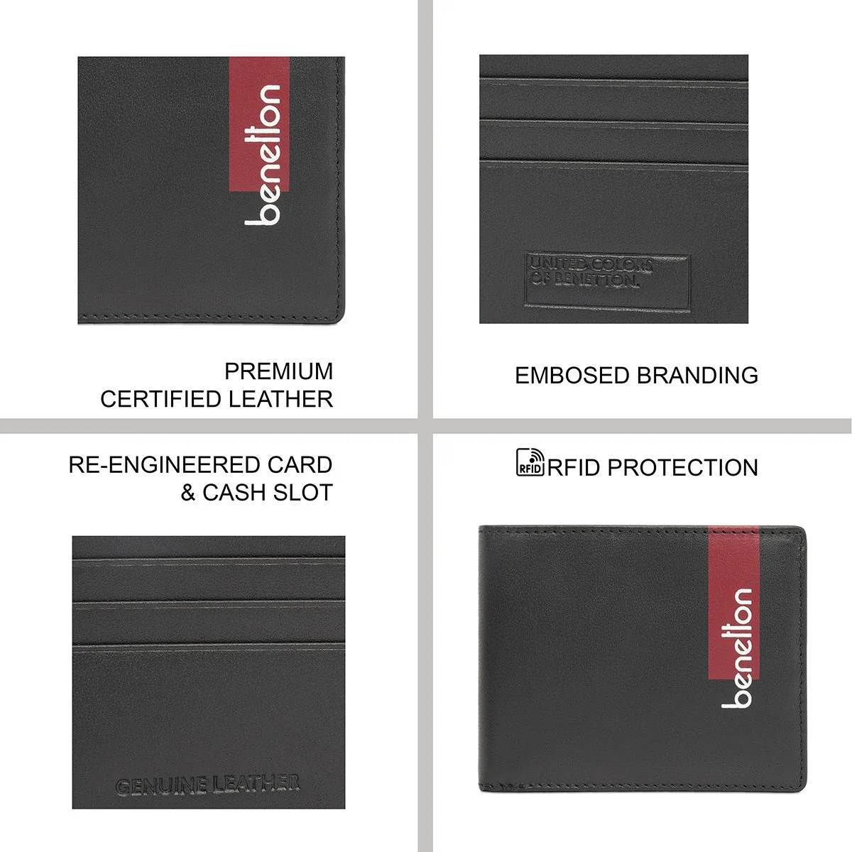 United Colors of Benetton Benzo Men's Slimfold Wallet - Image 8