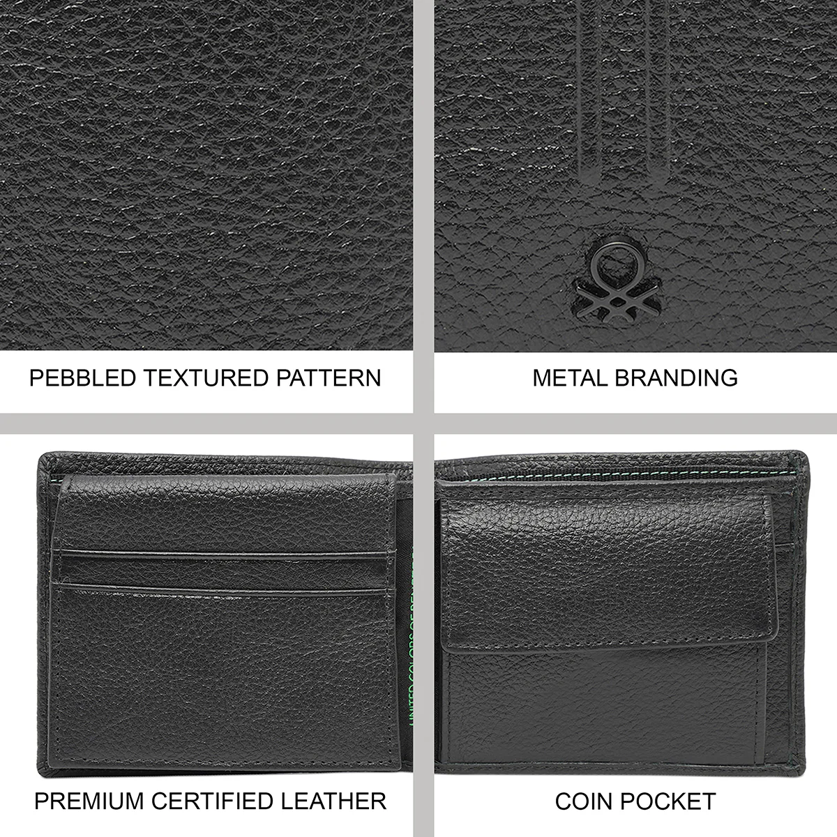 United Colors of Benetton Binn Men's Multicard Coin Wallet - Image 5