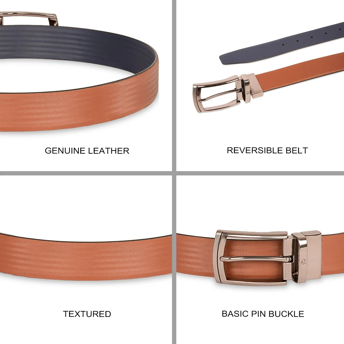 United Colors of Benetton Boudry Men's Reversible Belt - Image 4
