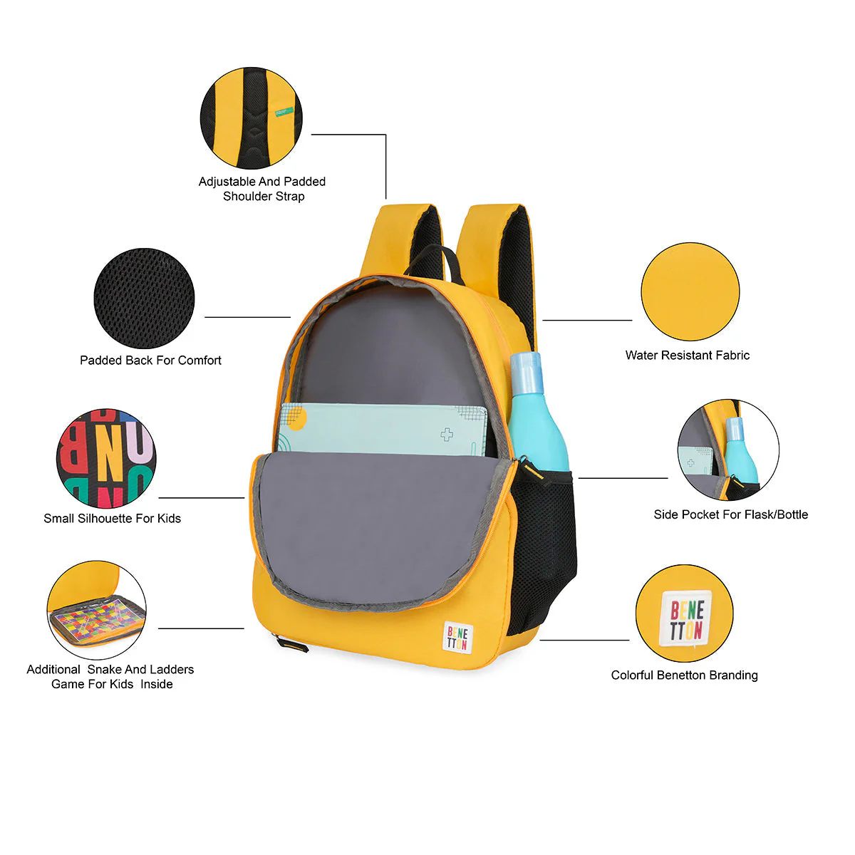 United Colors of Benetton Breeze Back to School Backpack - Image 5