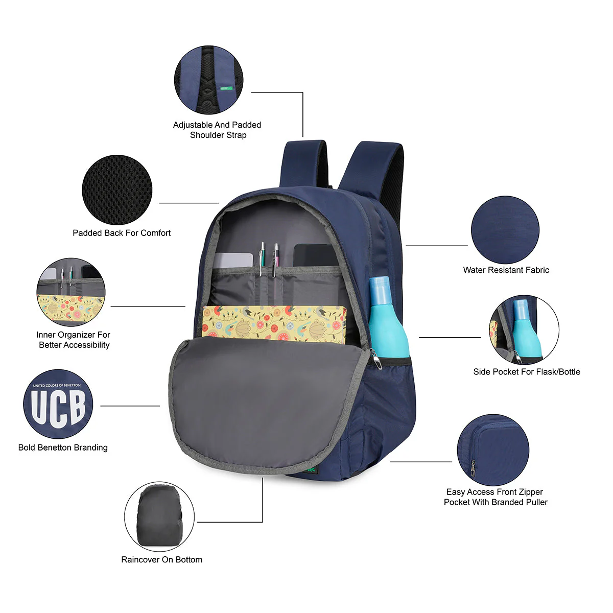 United Colors of Benetton Brixen Back to School Backpack - Image 4