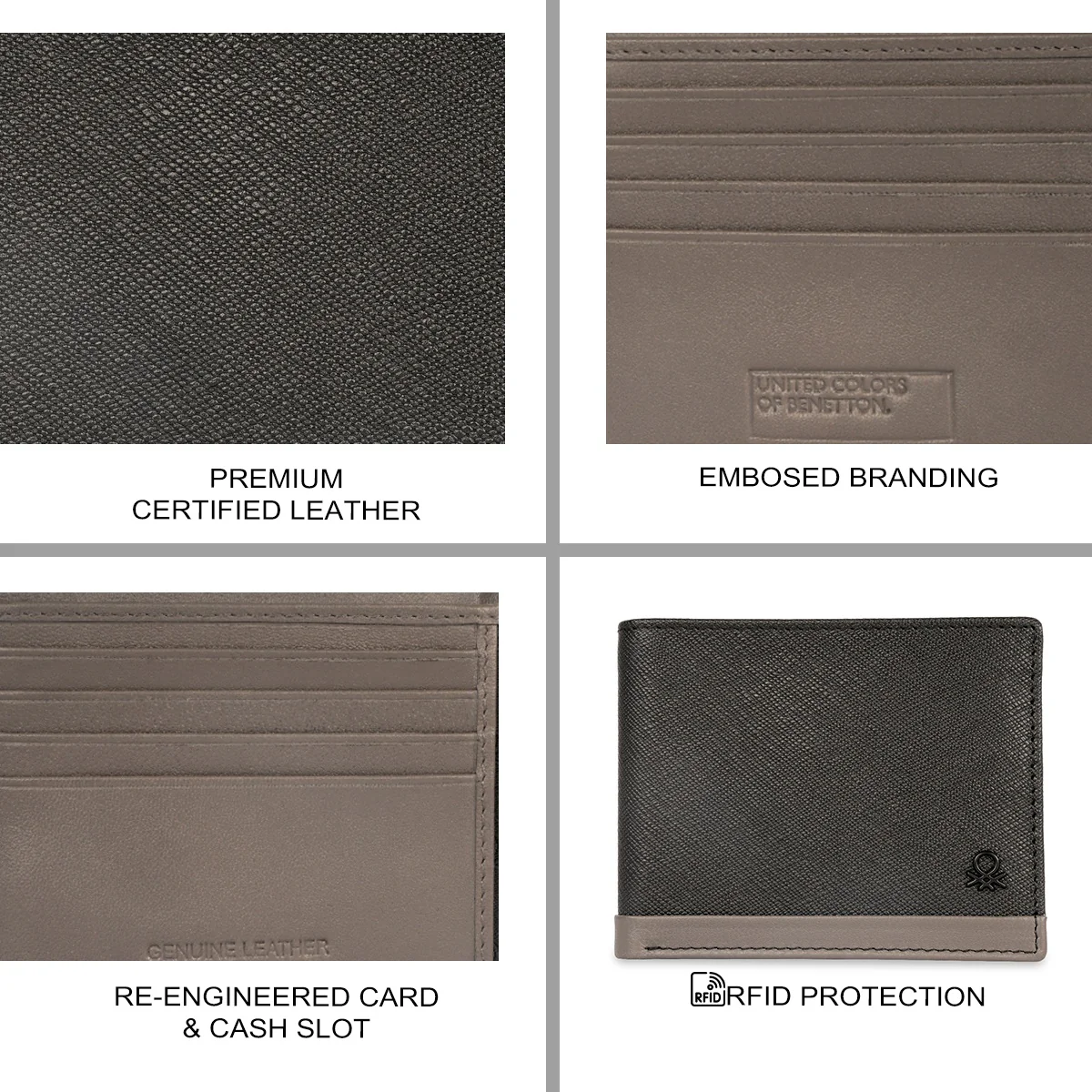 United Colors of Benetton Broad Men's Slimfold Wallet - Image 7