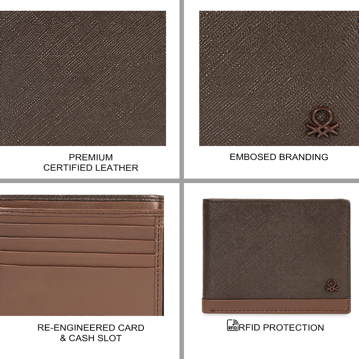 United Colors of Benetton Broad Men's Slimfold Wallet - Image 7