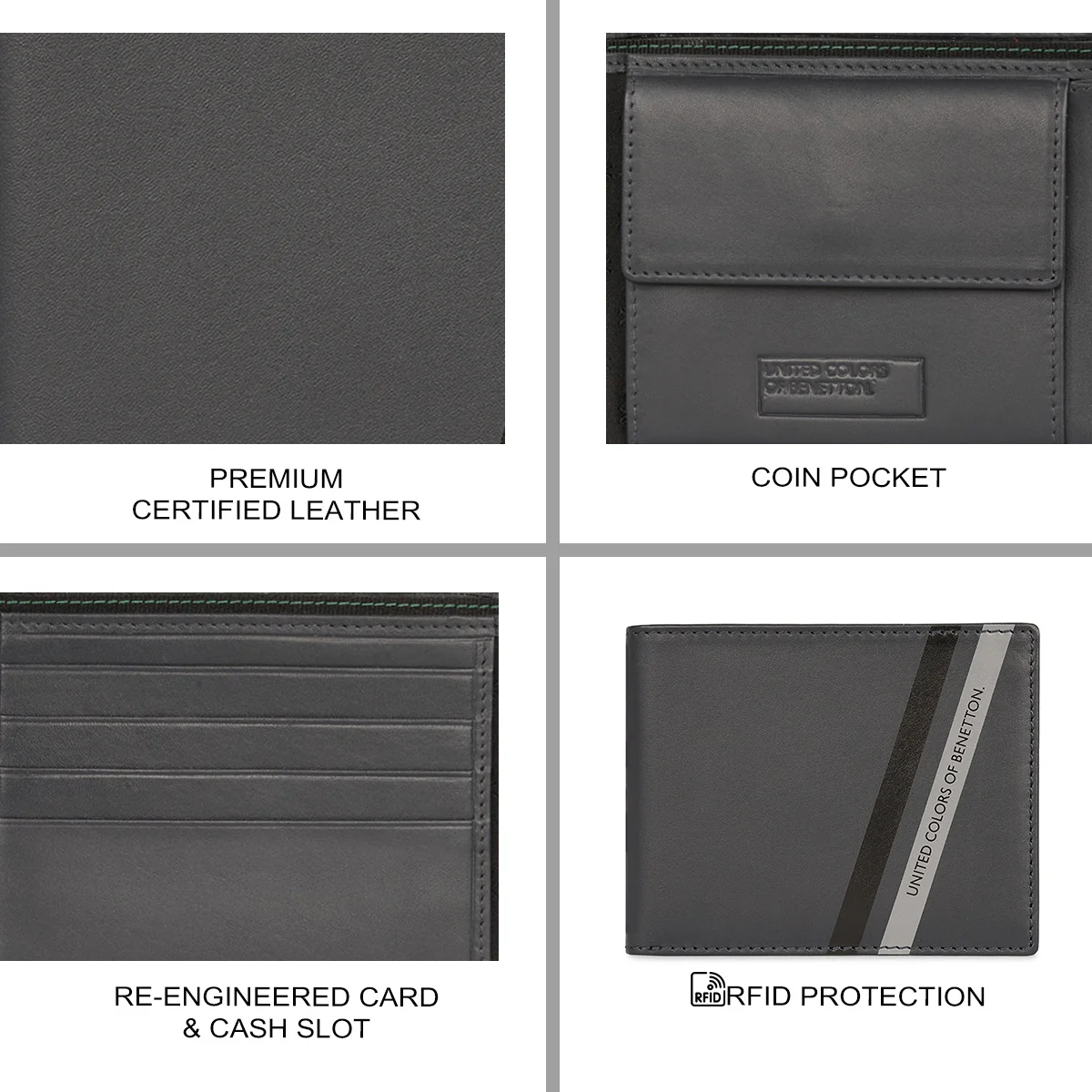 United Colors of Benetton Camben Men's Global Coin Wallet - Image 7