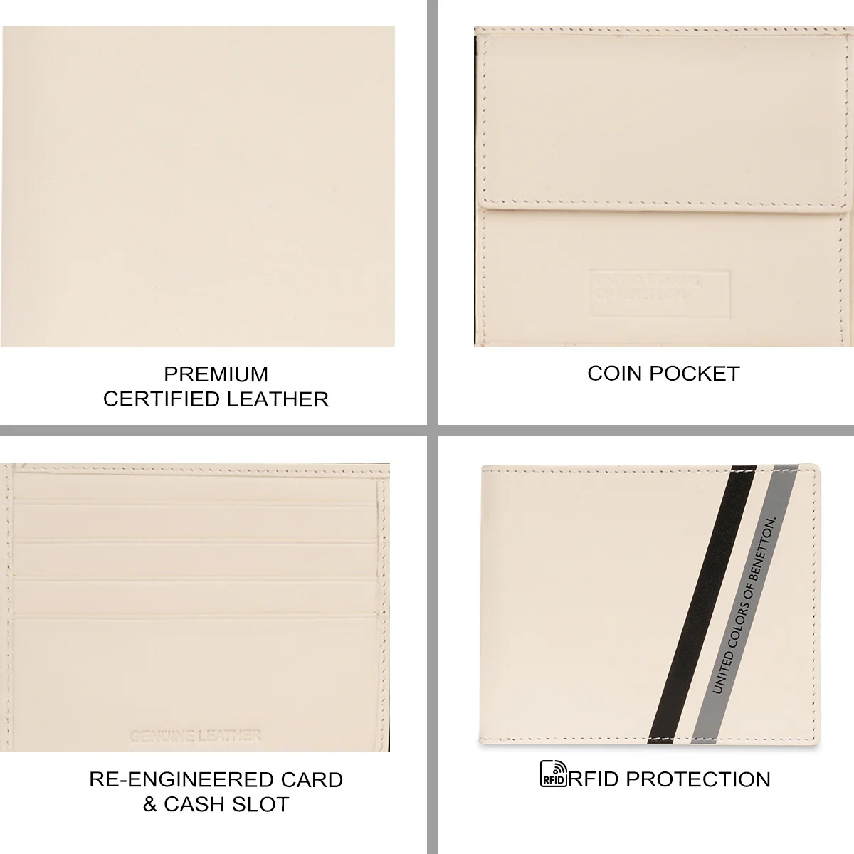 United Colors of Benetton Camben Men's Global Coin Wallet - Image 7