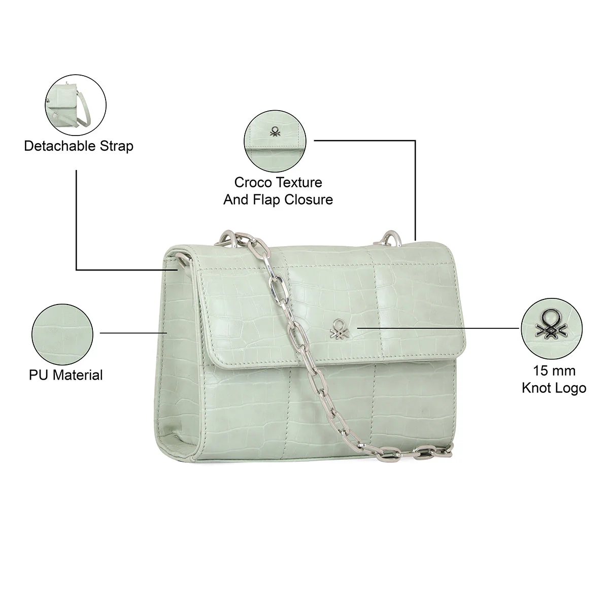 United Colors of Benetton Candace Women's PU Sling - Image 4