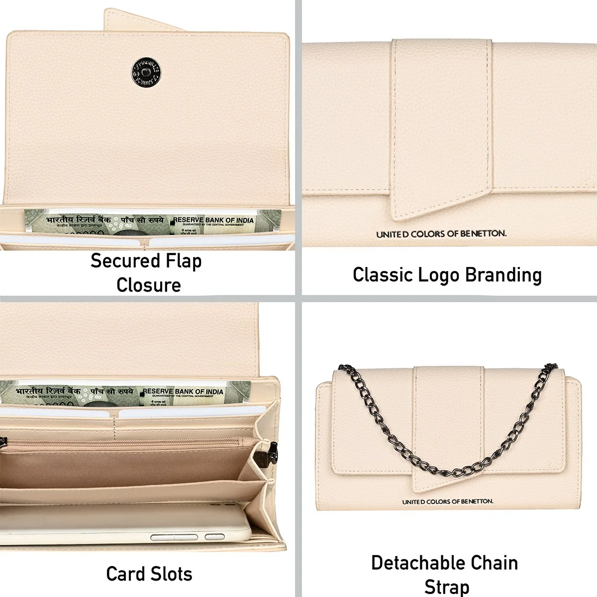 United Colors of Benetton Caraline Women's Flap Wallet - Image 6