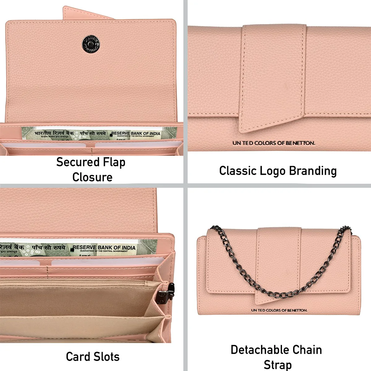 United Colors of Benetton Caraline Women's Flap Wallet - Image 6