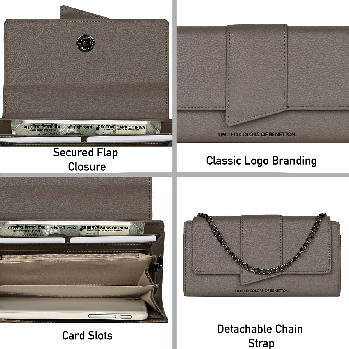 United Colors of Benetton Caraline Women's Flap Wallet - Image 5
