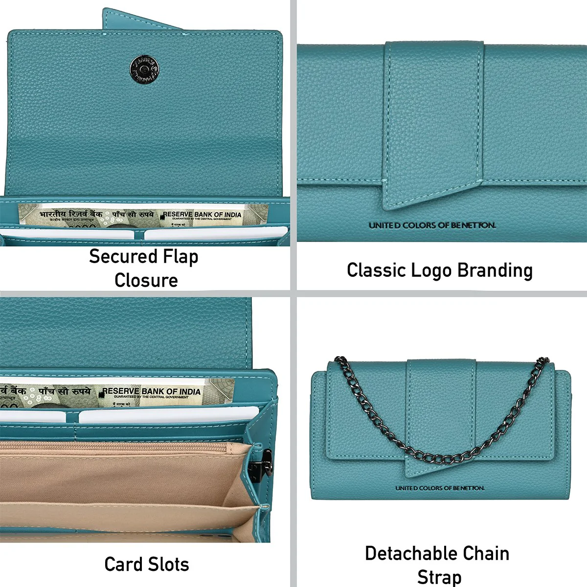United Colors of Benetton Caraline Women's Flap Wallet - Image 5