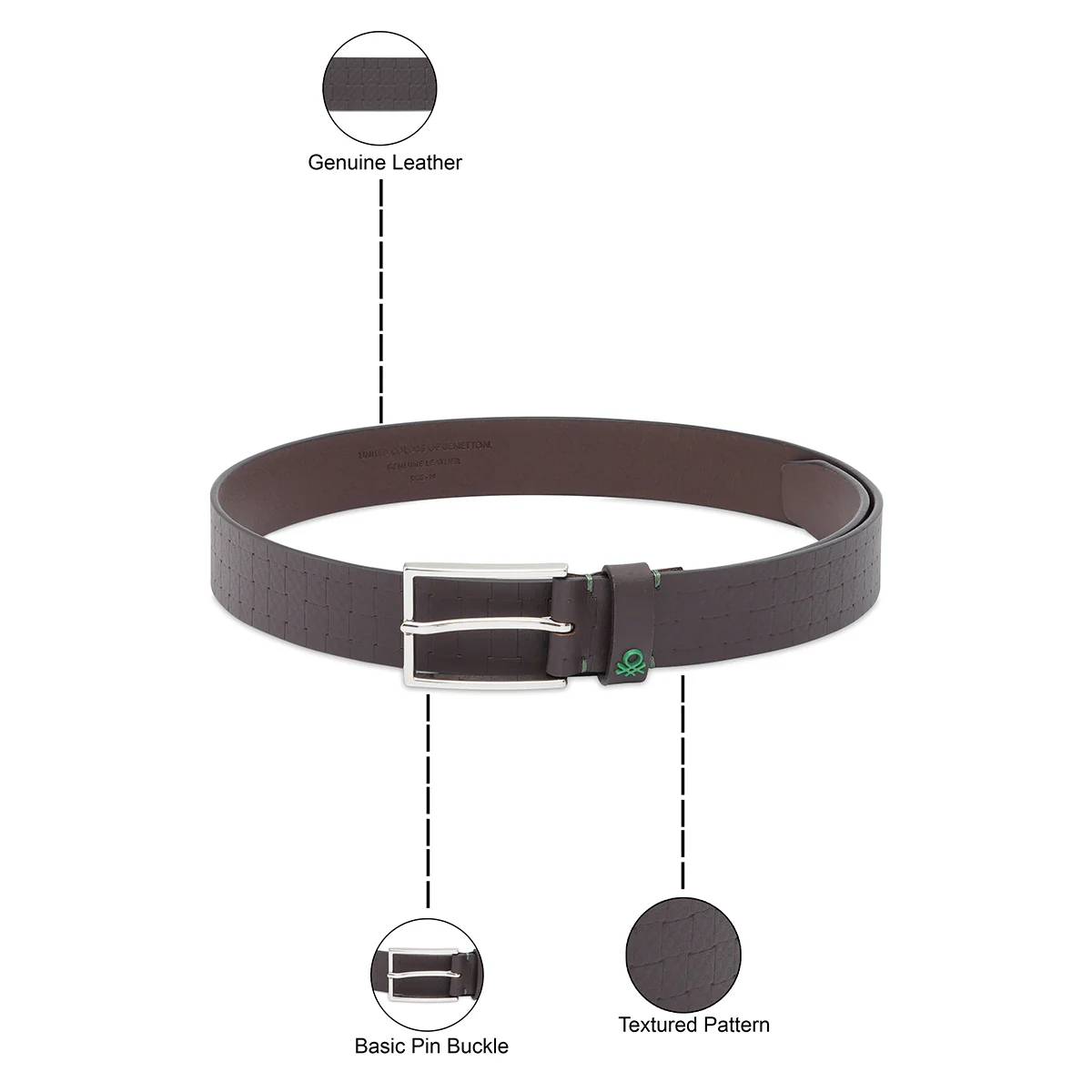 United Colors of Benetton Carrer Men's Non Reversible Belt - Image 4