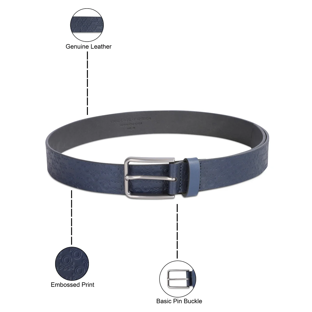 United Colors of Benetton Cassander Non Reversible Belt - Image 7