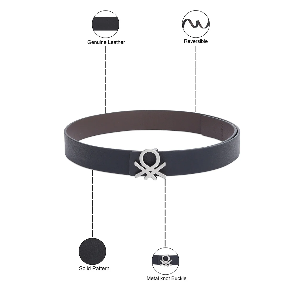 United Colors of Benetton Ceresole Reversible Belt - Image 4