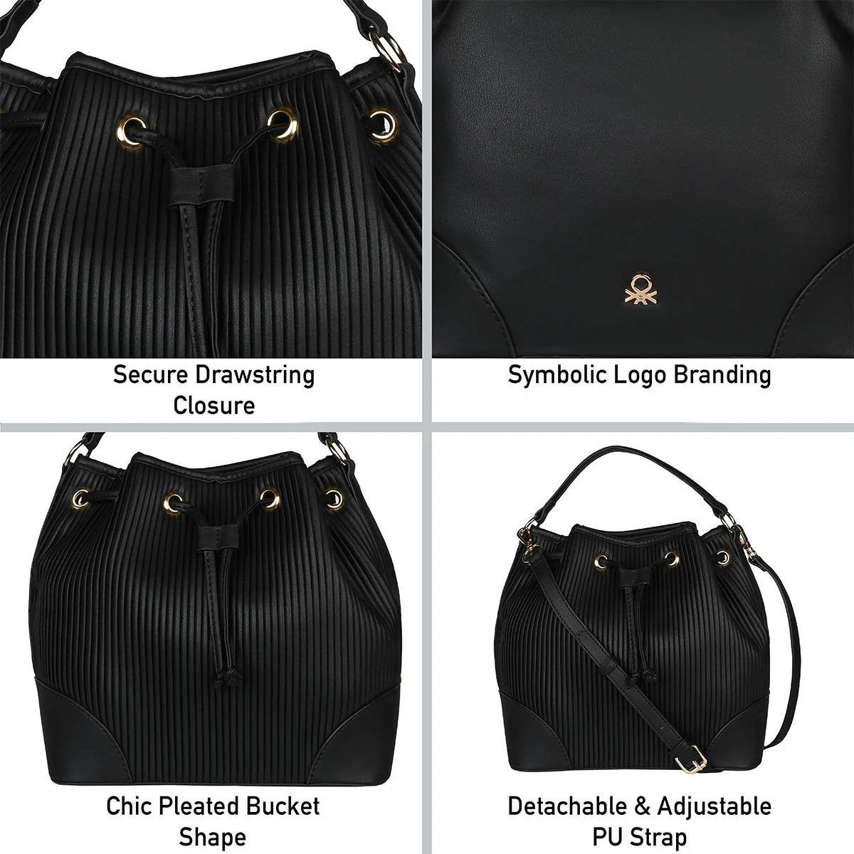 United Colors of Benetton Claire Women's Bucket Bag - Image 5