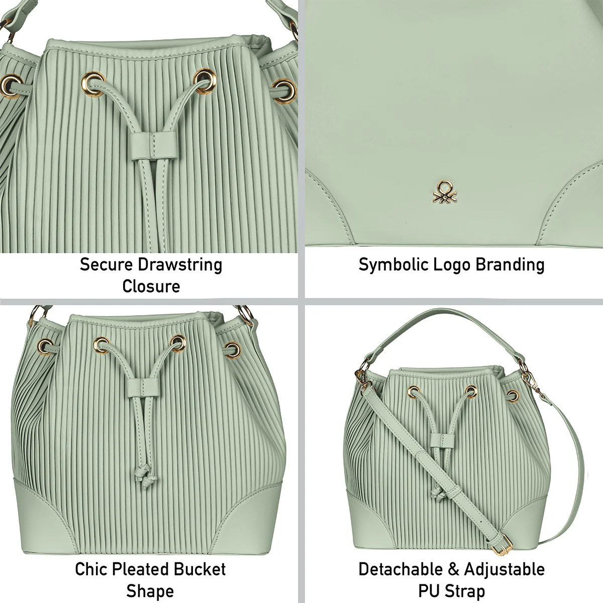 United Colors of Benetton Claire Women's Bucket Bag - Image 6