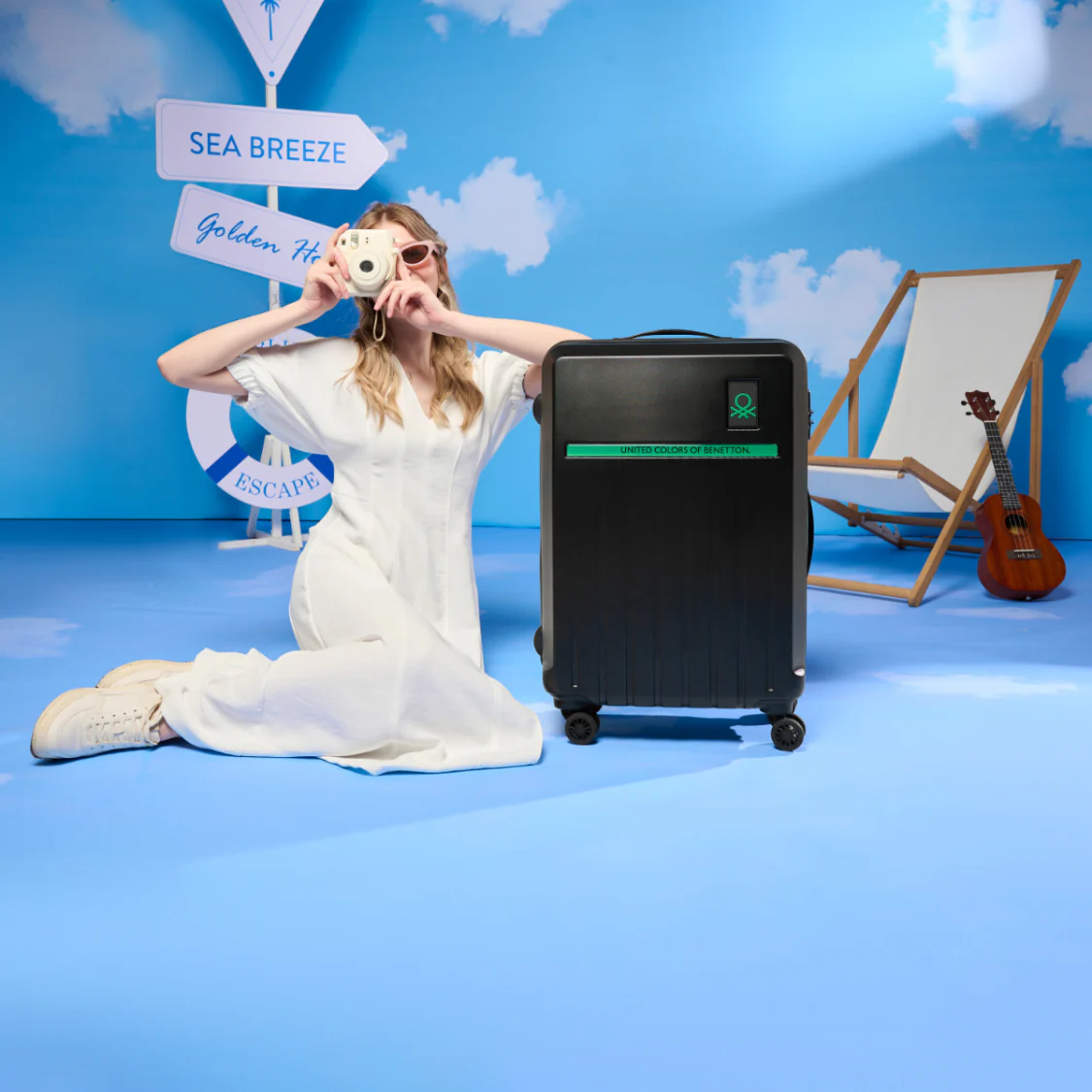 United Colors of Benetton Cobalt Hard Luggage - Image 2
