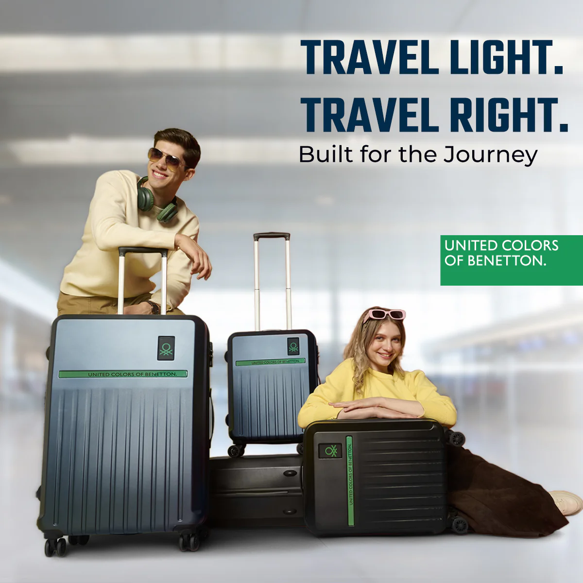 United Colors of Benetton Cobalt Hard Luggage - Image 4