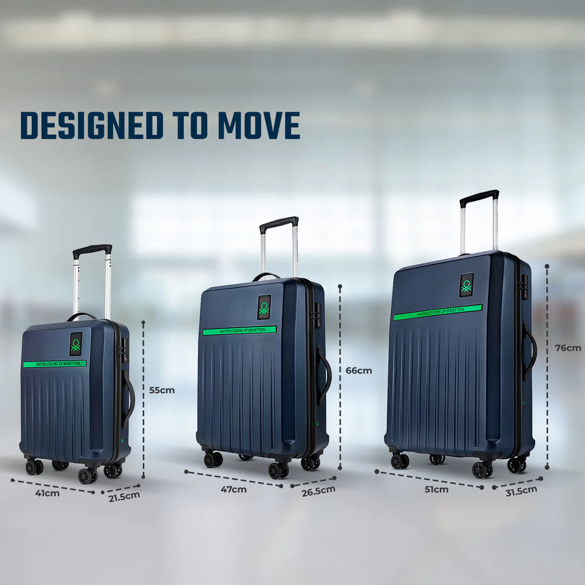 United Colors of Benetton Cobalt Hard Luggage - Image 8