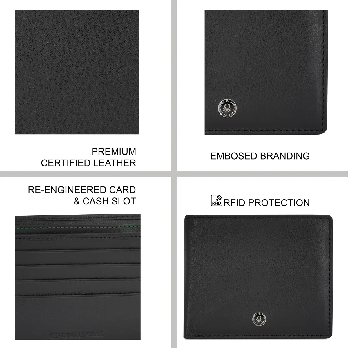 United Colors of Benetton Davide Men's Global Coin Wallet - Image 4