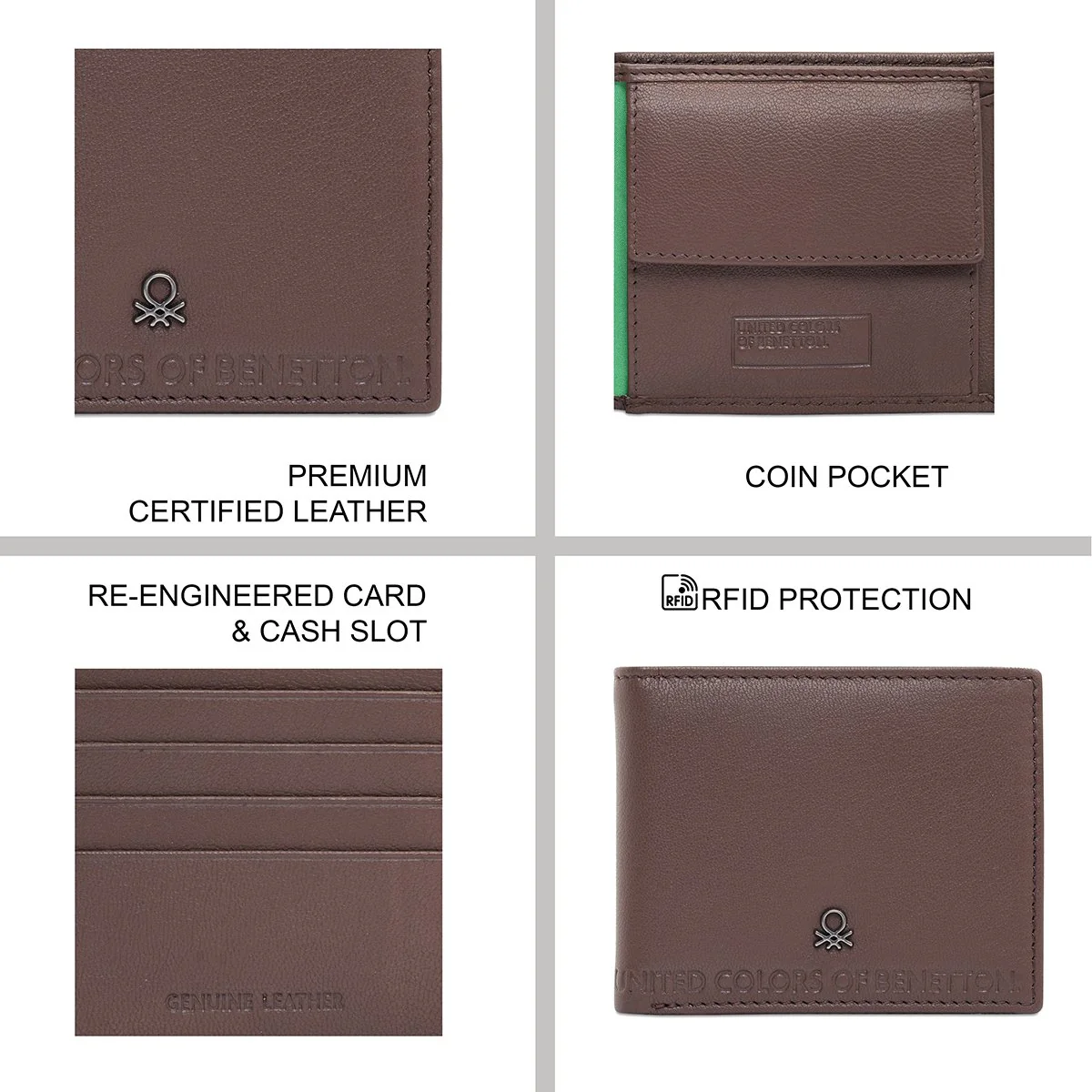 United Colors of Benetton Davle Men's Global Coin Wallet - Image 7