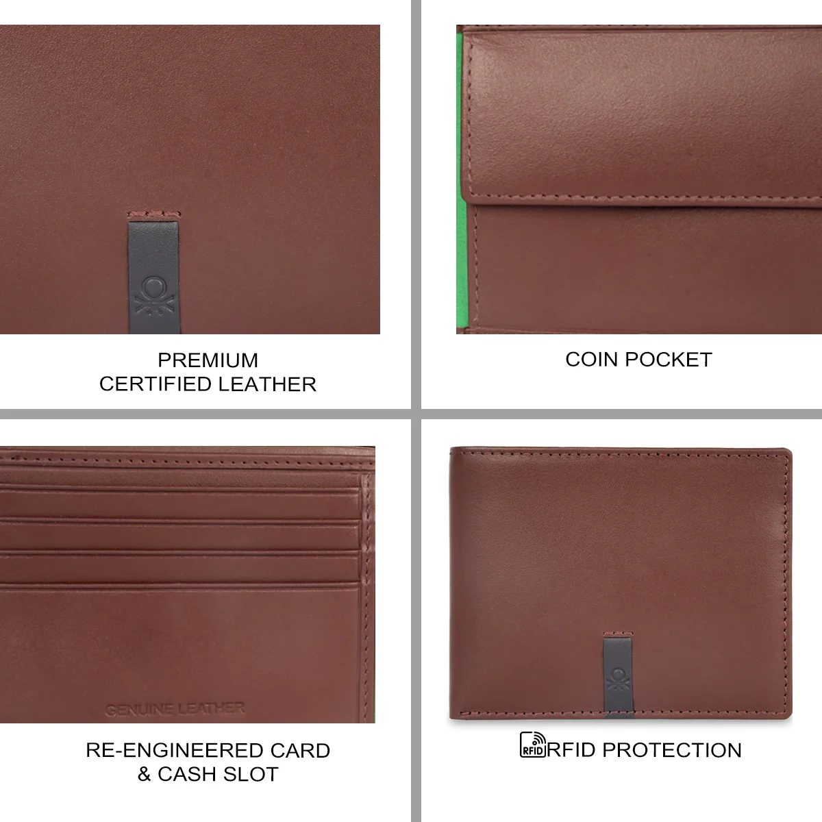 United Colors of Benetton Derwent Men's Global Coin Wallet - Image 7
