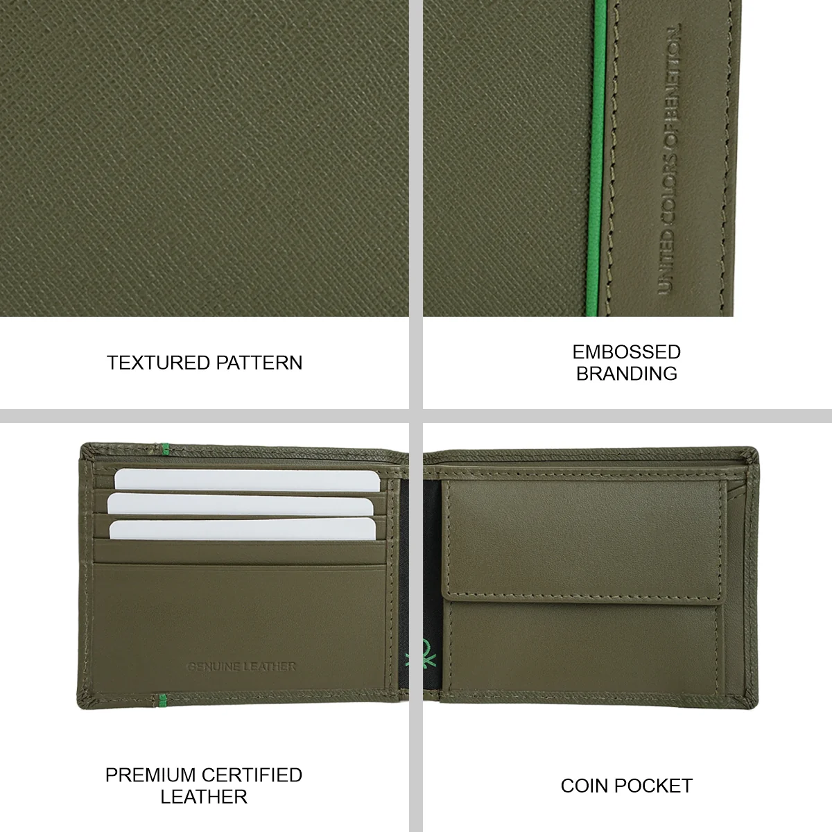 United Colors of Benetton Dewey Men's Global Coin Wallet - Image 7