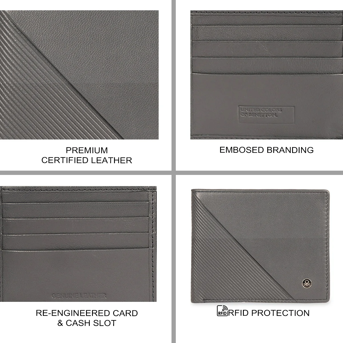 United Colors of Benetton Dragley Men's Slimfold Wallet - Image 7