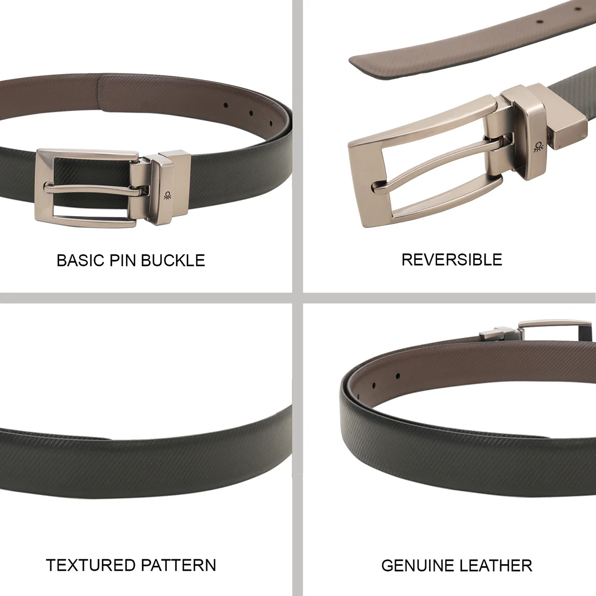 United Colors of Benetton Elvion Men's Reversible Belt - Image 9