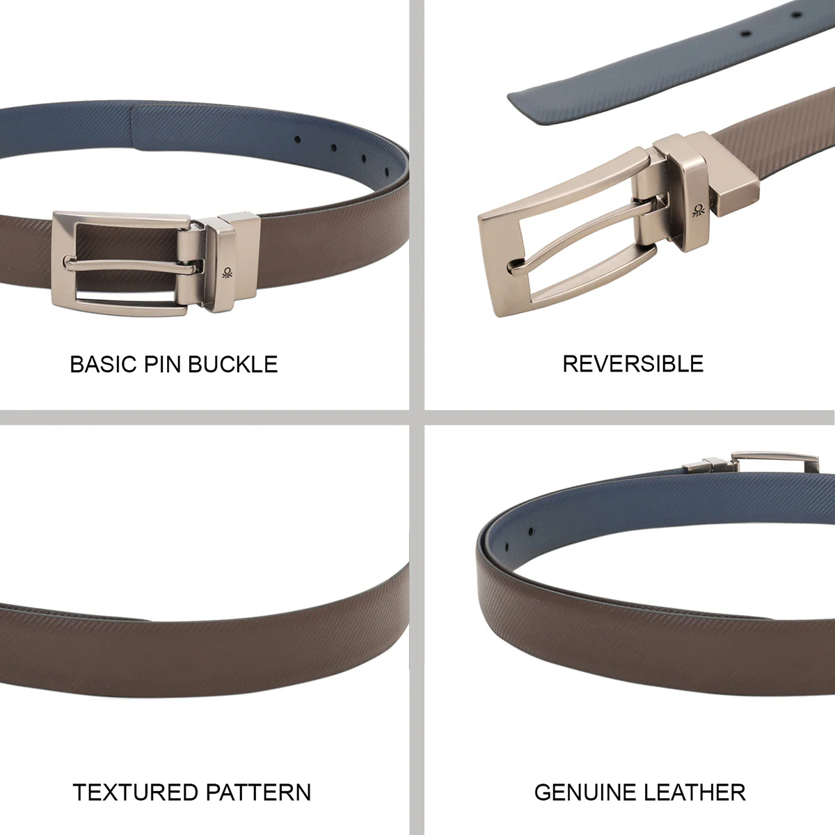 United Colors of Benetton Elvion Men's Reversible Belt - Image 9