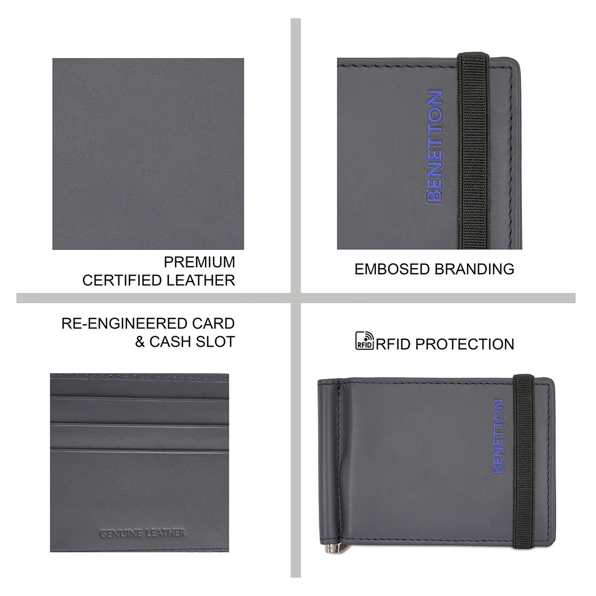 United Colors of Benetton Emberto Men's Money Clip Wallet - Image 12