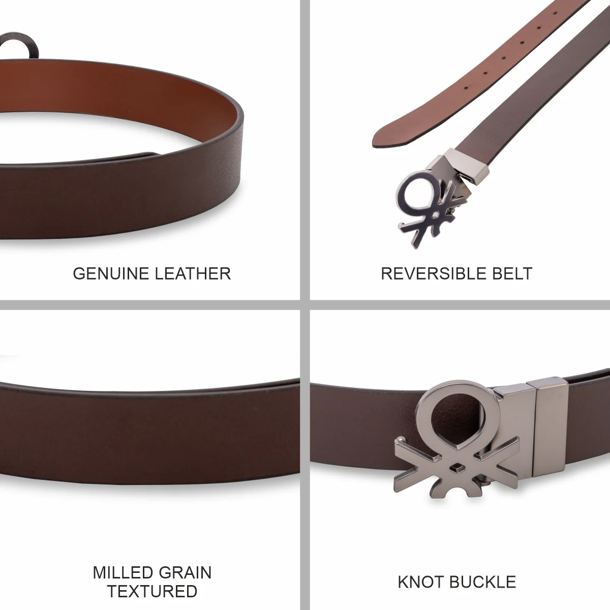 United Colors of Benetton Evaro Men's Reversible Belt - Image 4