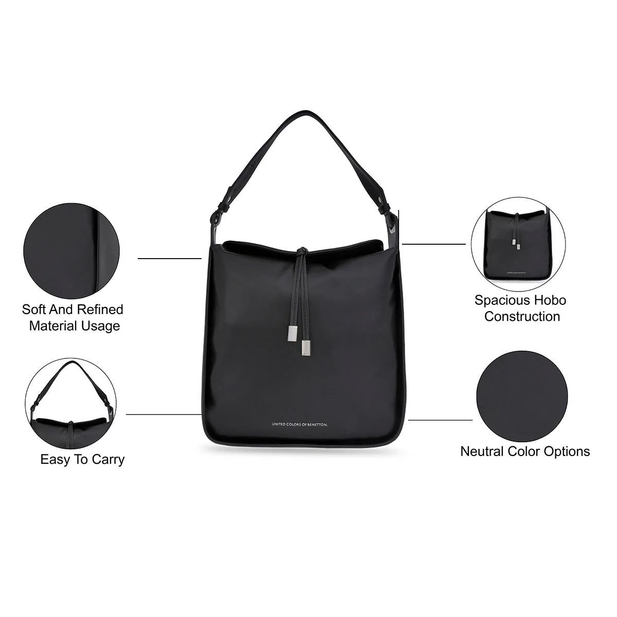 United Colors of Benetton Eve Women's Hobo - Image 4