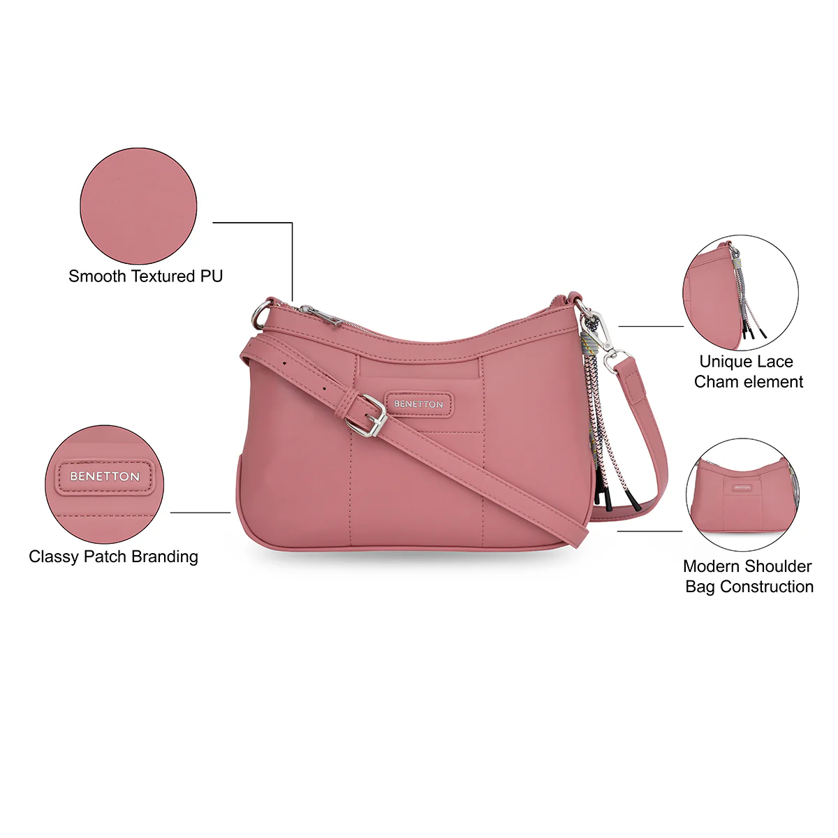 United Colors of Benetton Evelin Women's Baguette - Image 4