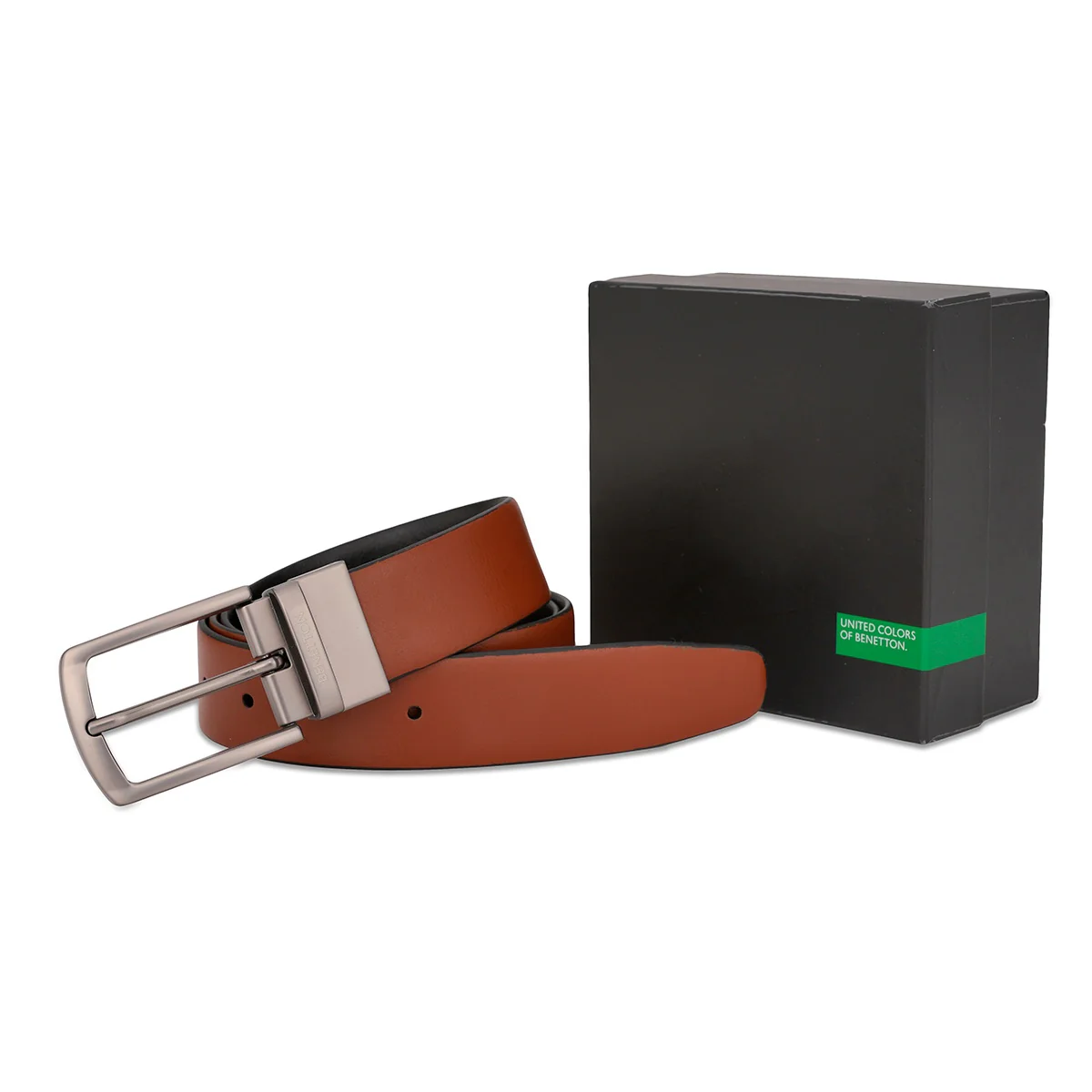 United Colors of Benetton Falsone Reversible Belt - Image 4