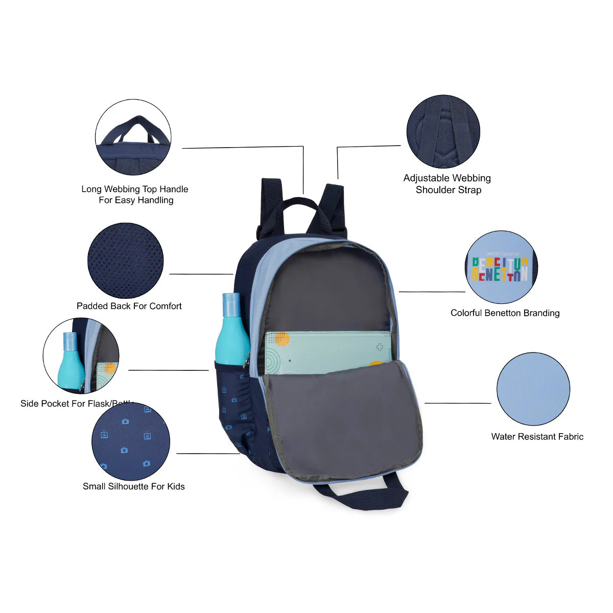 United Colors of Benetton Fermo Back to School Backpack - Image 4