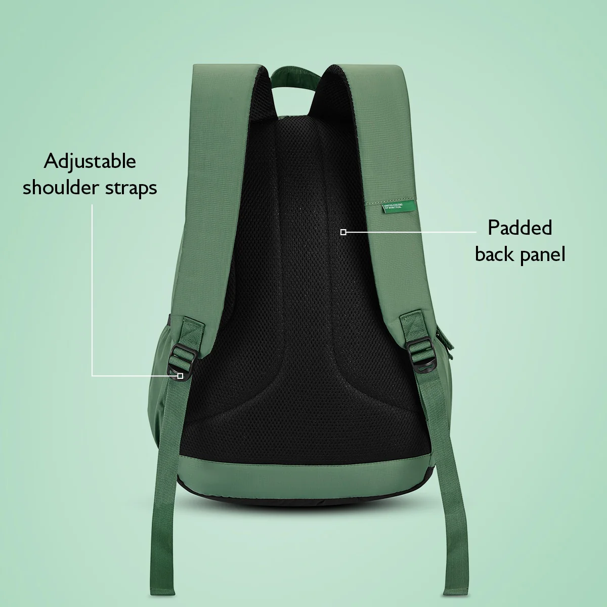 United Colors of Benetton Fern Laptop Backpack - Image 7