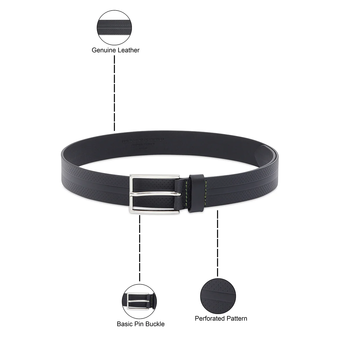 United Colors of Benetton Fiastra Men's Non Reversible Belt - Image 4