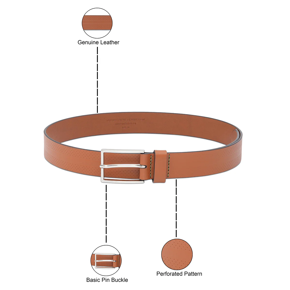 United Colors of Benetton Fiastra Men's Non Reversible Belt - Image 4