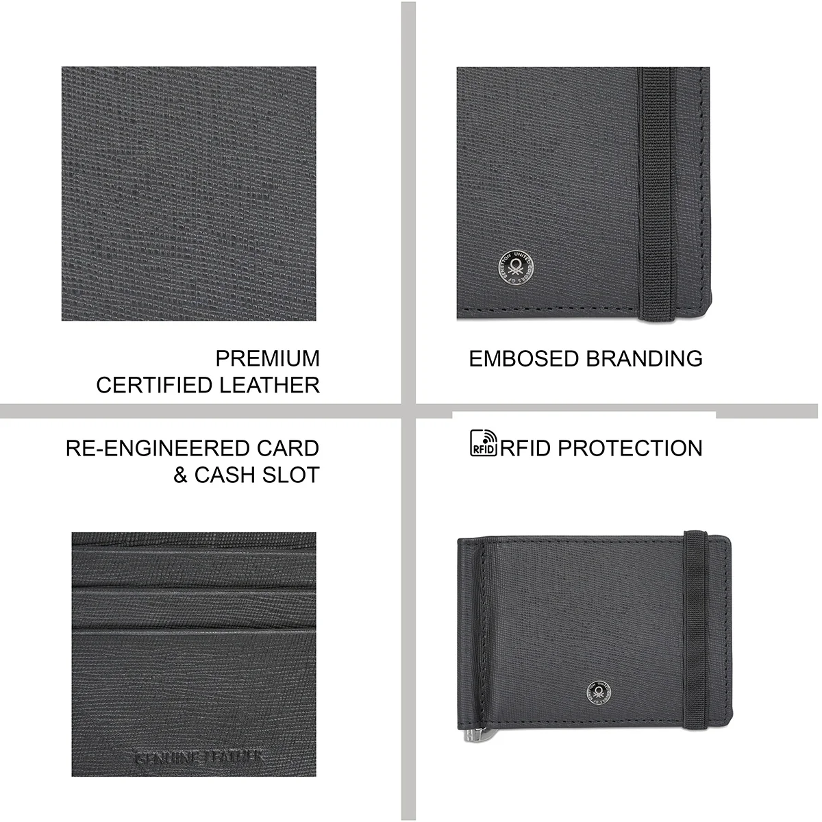 United Colors of Benetton Fiero Moneyclip Wallet - Image 8
