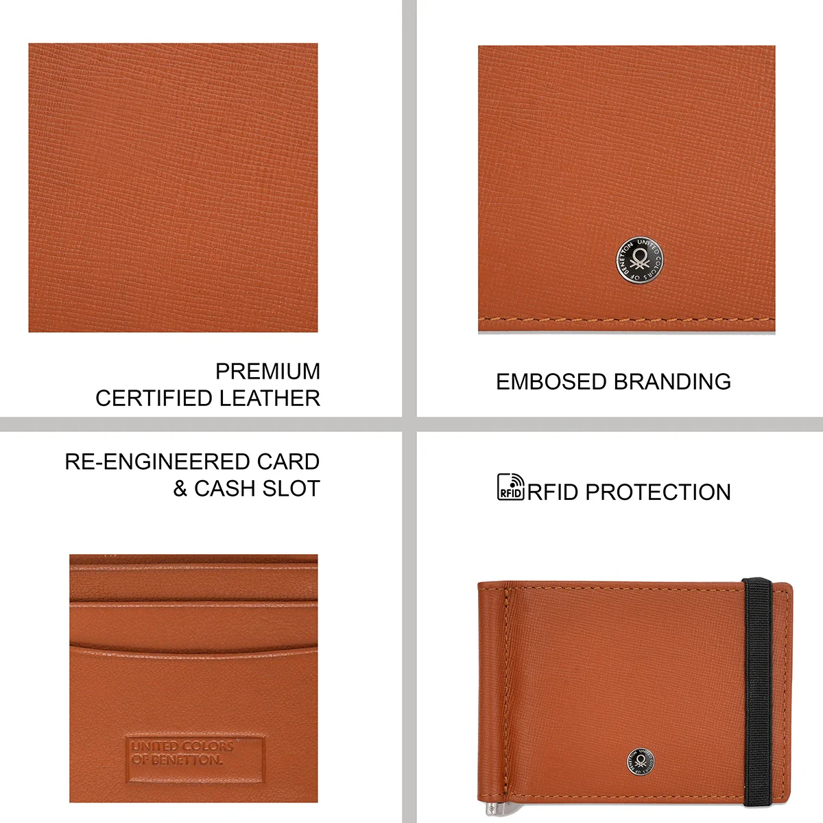 United Colors of Benetton Fiero Moneyclip Wallet - Image 7