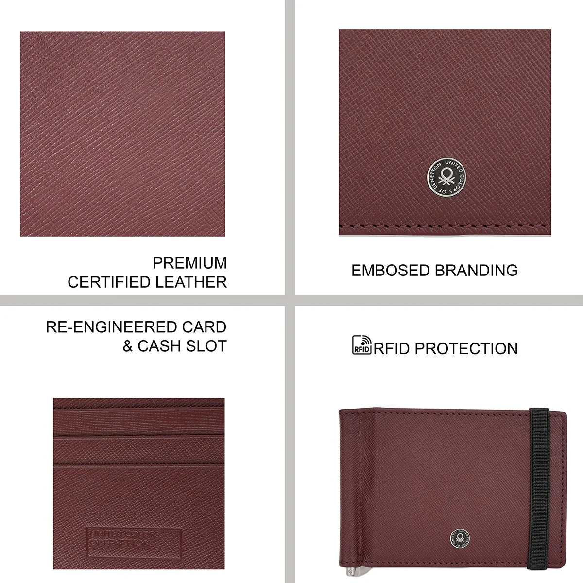 United Colors of Benetton Fiero Moneyclip Wallet - Image 7