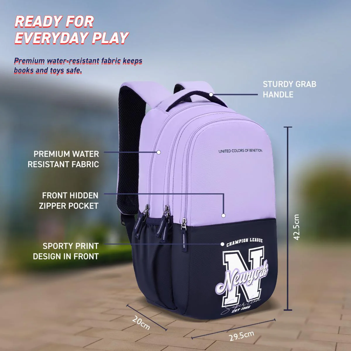 United Colors of Benetton Flux Non Laptop Backpack - Image 3