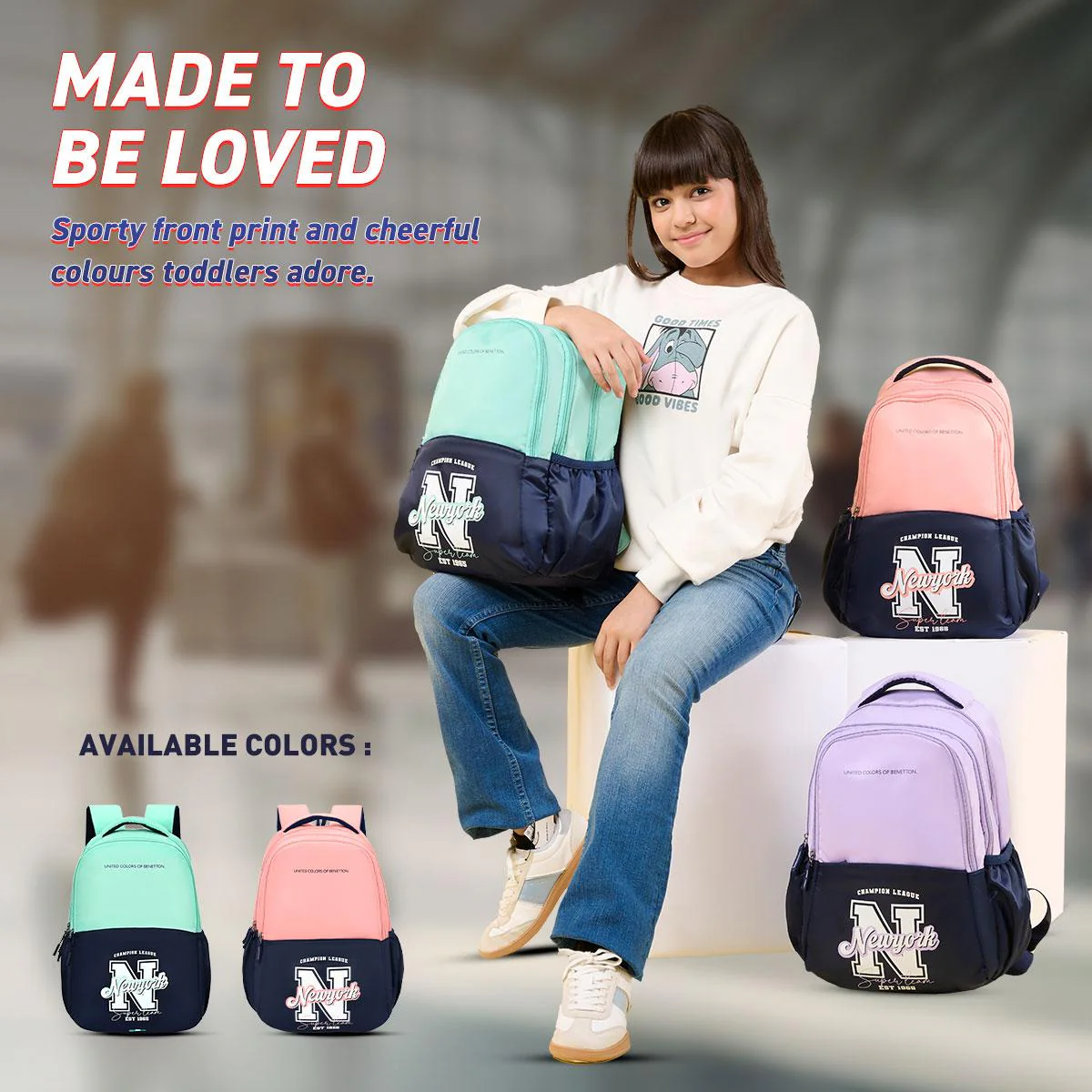 United Colors of Benetton Flux Non Laptop Backpack - Image 7