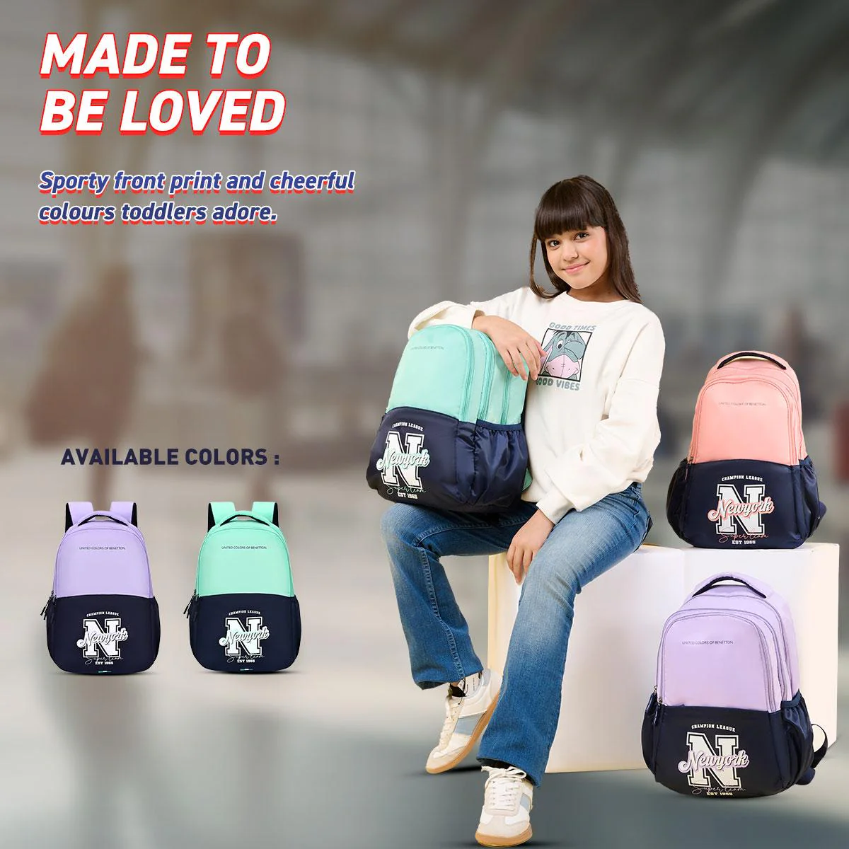 United Colors of Benetton Flux Non Laptop Backpack - Image 7