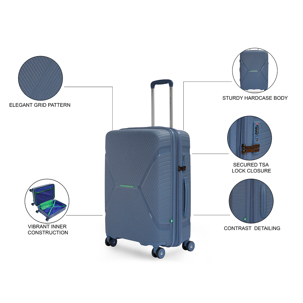 United Colors of Benetton Galaxy Hard Luggage - Image 4