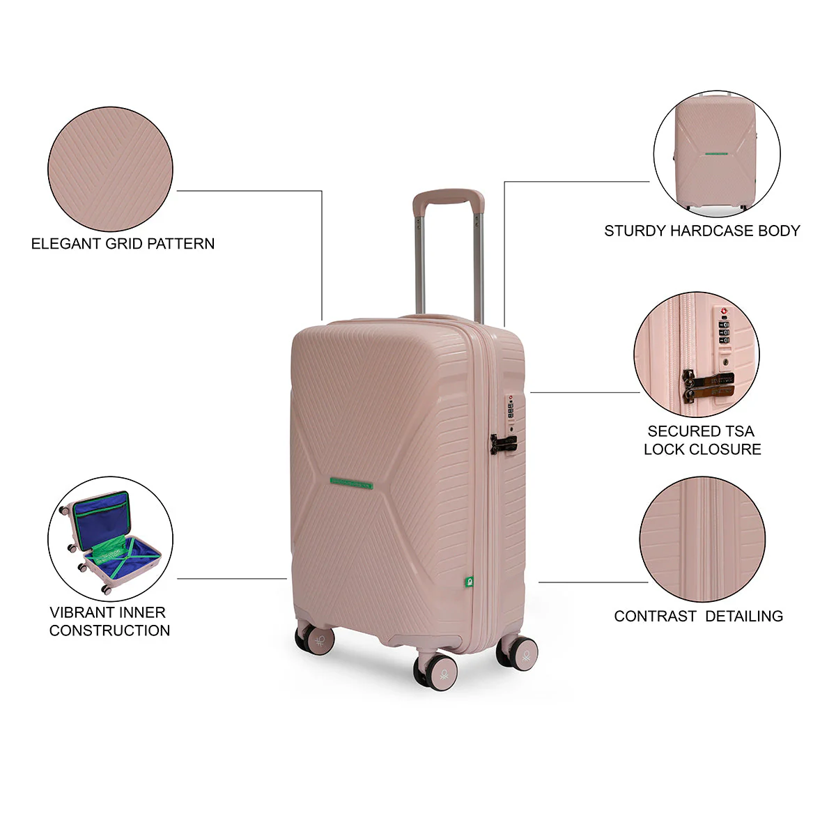United Colors of Benetton Galaxy Hard Luggage - Image 4
