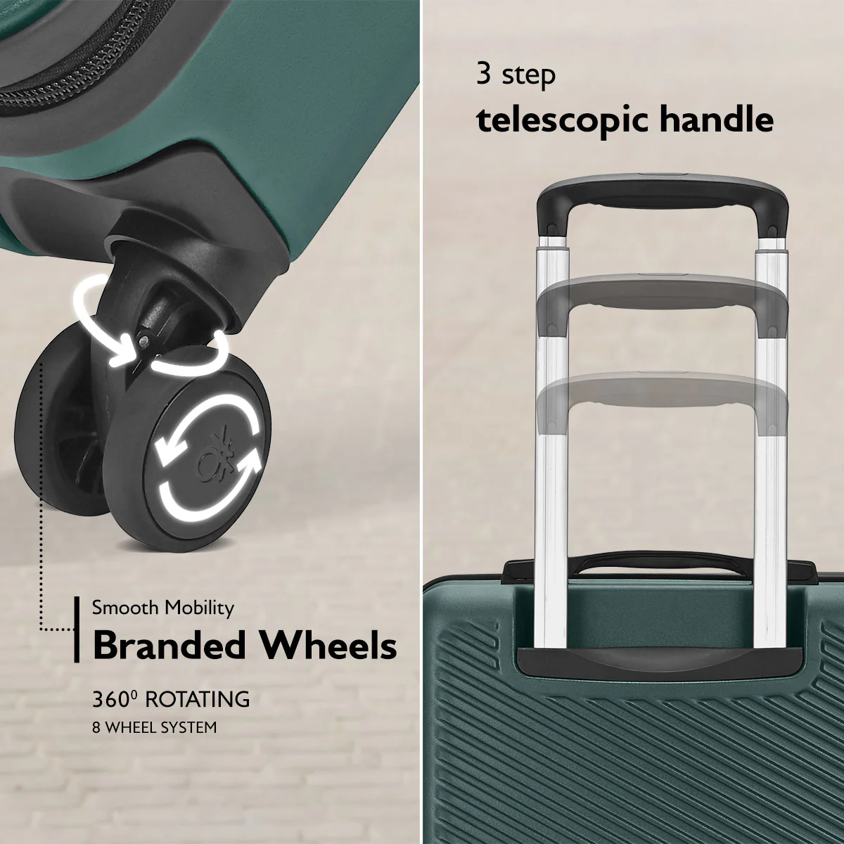 United Colors of Benetton Glide Hard Luggage - Image 3