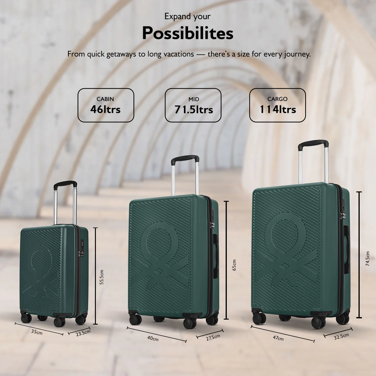 United Colors of Benetton Glide Hard Luggage - Image 6