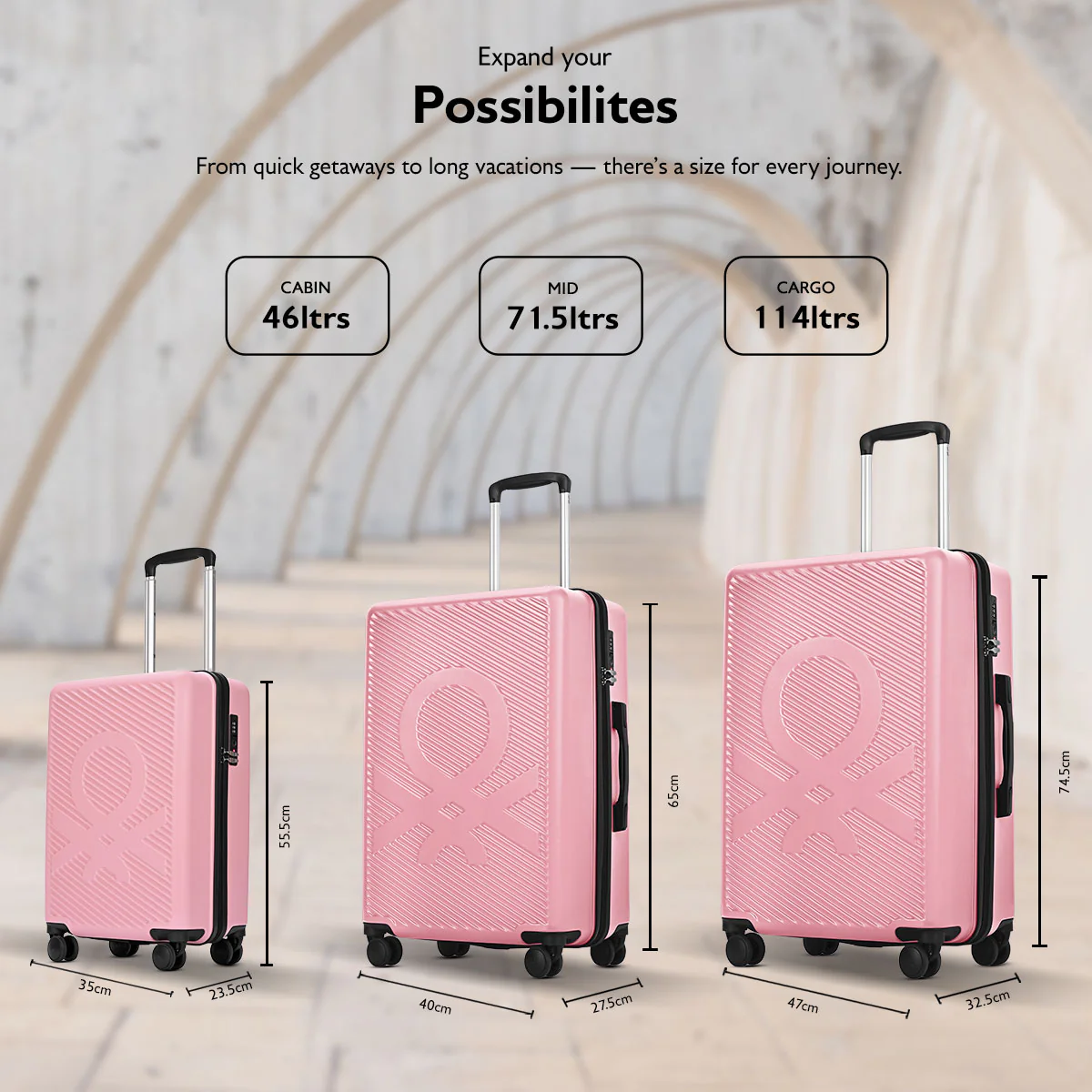 United Colors of Benetton Glide Hard Luggage - Image 6