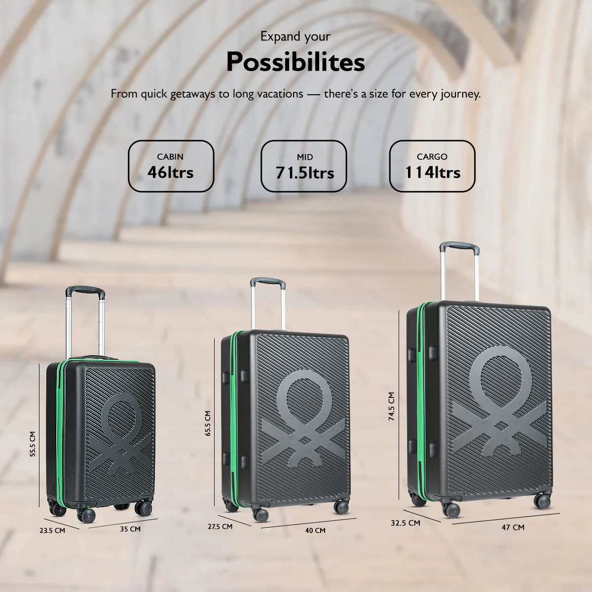 United Colors of Benetton Glide Pro Hard Luggage - Image 5